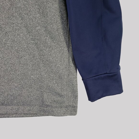 Nike Mens Dri-Fit Quarter-Zip Pullover Sweatshirt XL Gray & Navy - Picture 4 of 10